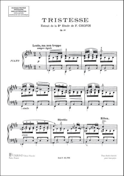 Tristesse Op. 3 No. 10 - révision de Claude Debussy - pro klavír